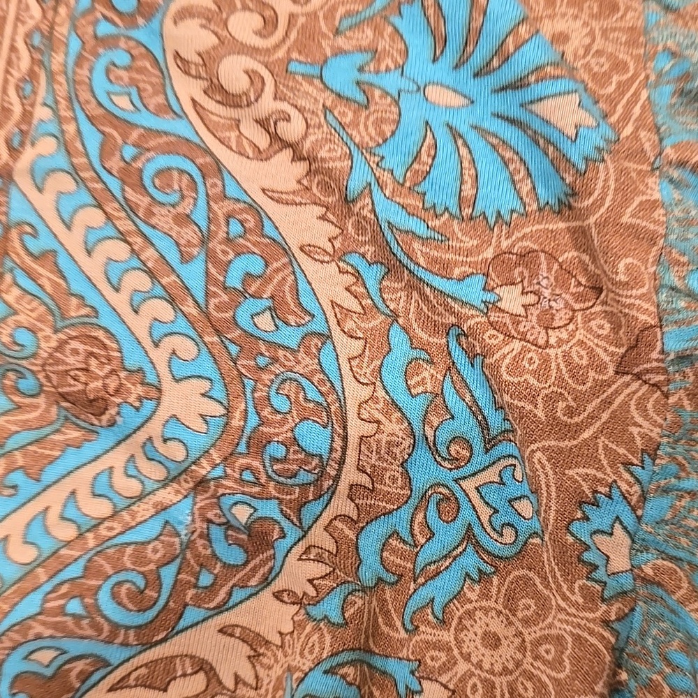 Beautiful Bohemian Blue and Brown Maxi Dress Read - Picture 7 of 10